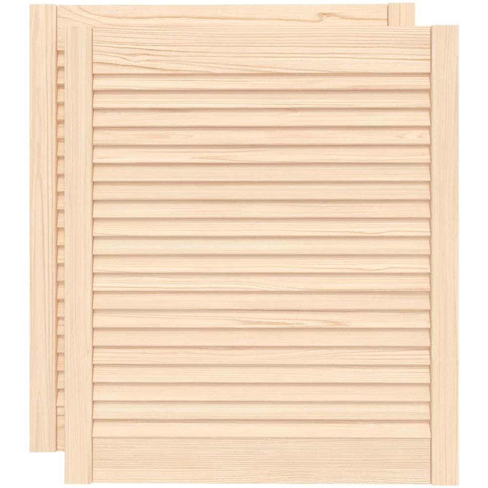 Ante con Design a Lamelle 2 pz 69x59,4 cm in Legno di Pino - Foto 1