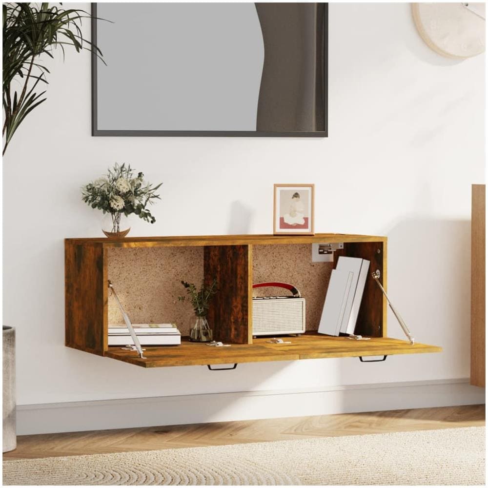 Mobile Pensile Rovere Fumo 100x36,5x35 Cm Legno Multistrato - Foto 3