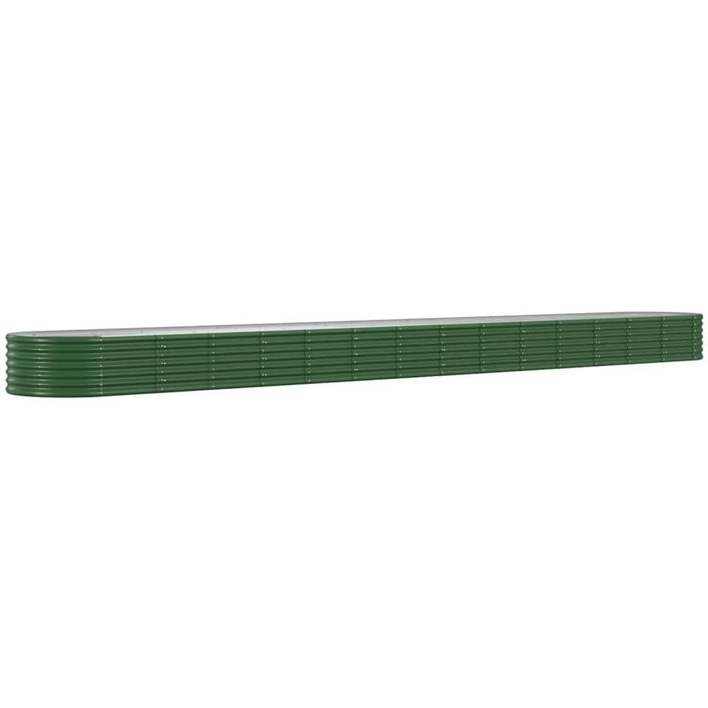 Letto Giardino Acciaio Verniciato a Polvere 620x80x36 cm Verde - Foto 1