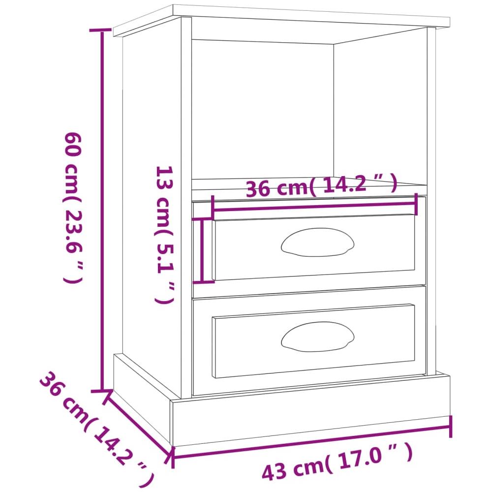 Comodino Rovere Fumo 43x36x60 Cm - Foto 10