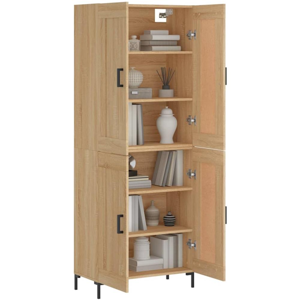 Credenza Rovere Sonoma 69,5x34x180 Cm In Legno Multistrato - Foto 3