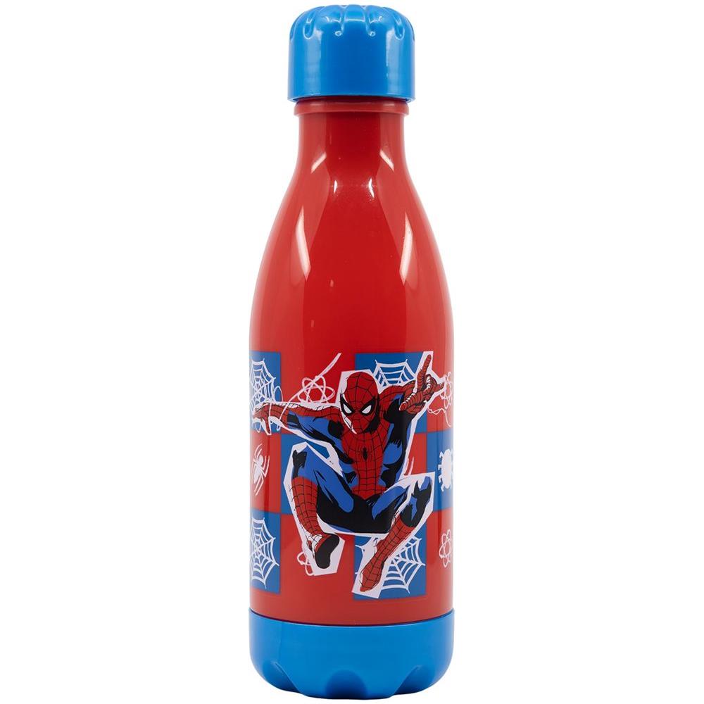 Borraccia Rossa Per Bambini In Plastica Spiderman Uomo Ragno 560 Ml Con Tappo A Vite - Foto 2