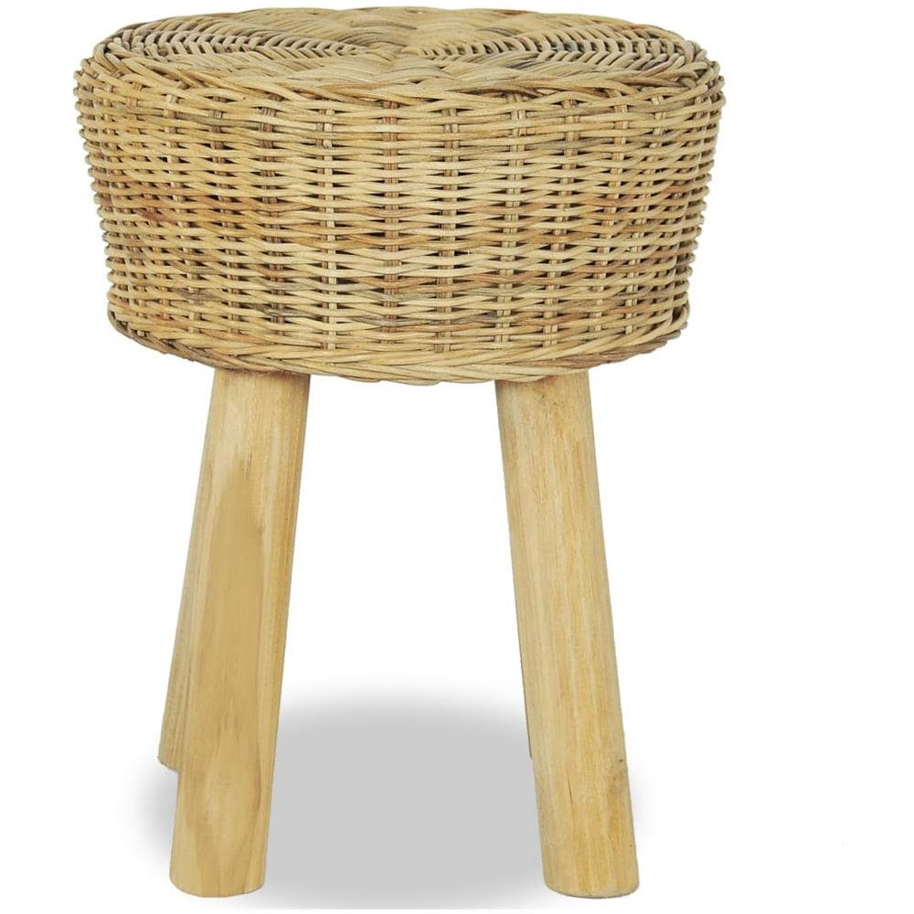Sgabello Da Bar 35x45 Cm In Rattan Naturale - Foto 2
