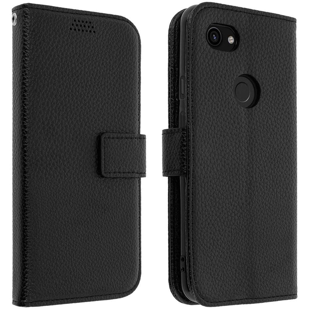 Custodia Google Pixel 3a Portafoglio Supporto Video Cover Soft Touch Nero - Foto 1
