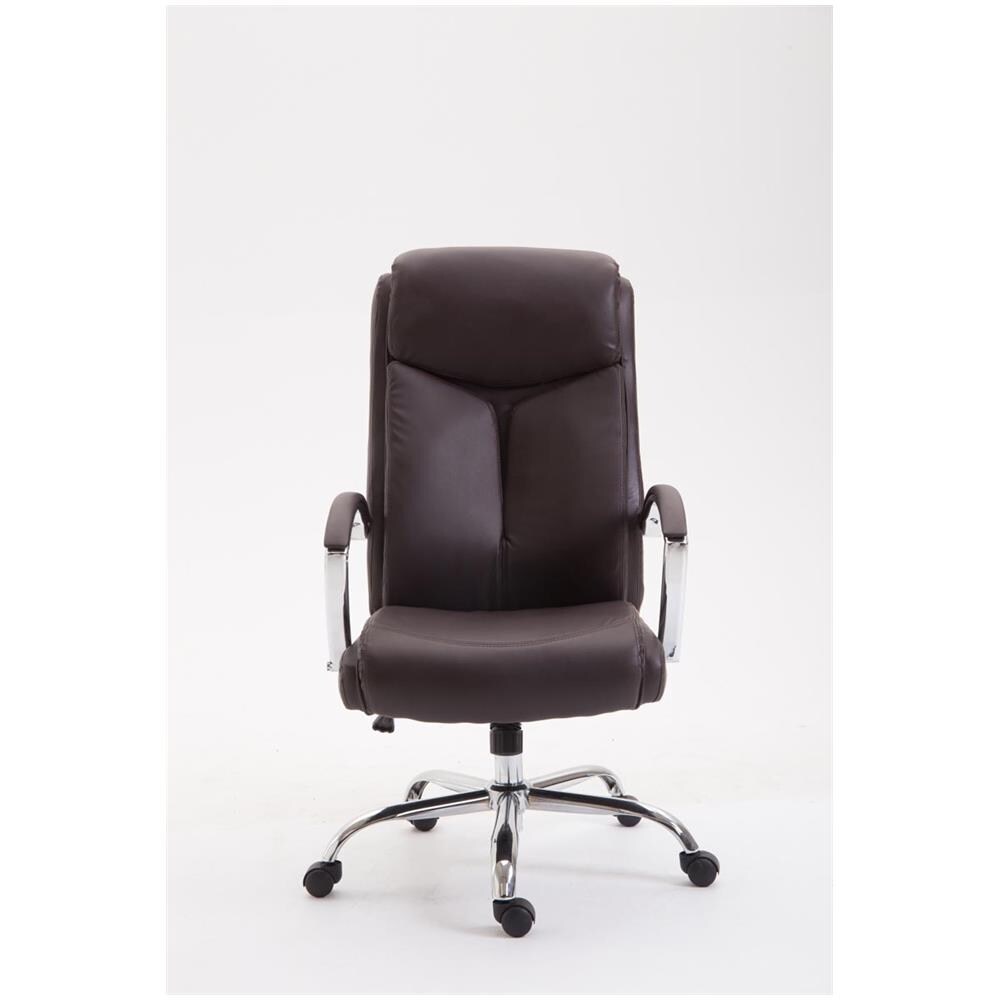 Sedia Ufficio Vaud XL in Similpelle I Poltrona Ergonomica Girevole con Alto Schienale E Braccioli I Poltrona Studio Portata Max 140 kg Marrone - Foto 2