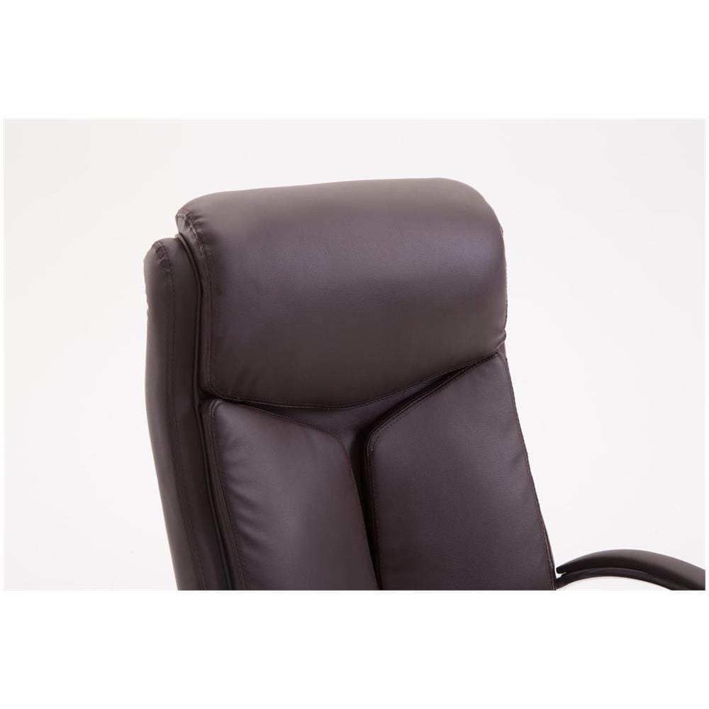 Sedia Ufficio Vaud XL in Similpelle I Poltrona Ergonomica Girevole con Alto Schienale E Braccioli I Poltrona Studio Portata Max 140 kg Marrone - Foto 5