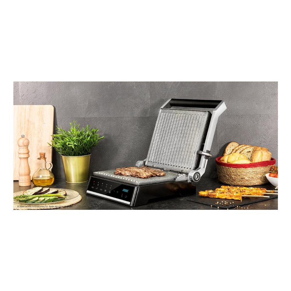 Rock''n Grill Smart Bistecchiera Elettrica da Tavola Potenza 2000W Colore Acciaio Inox / Nero - Foto 1
