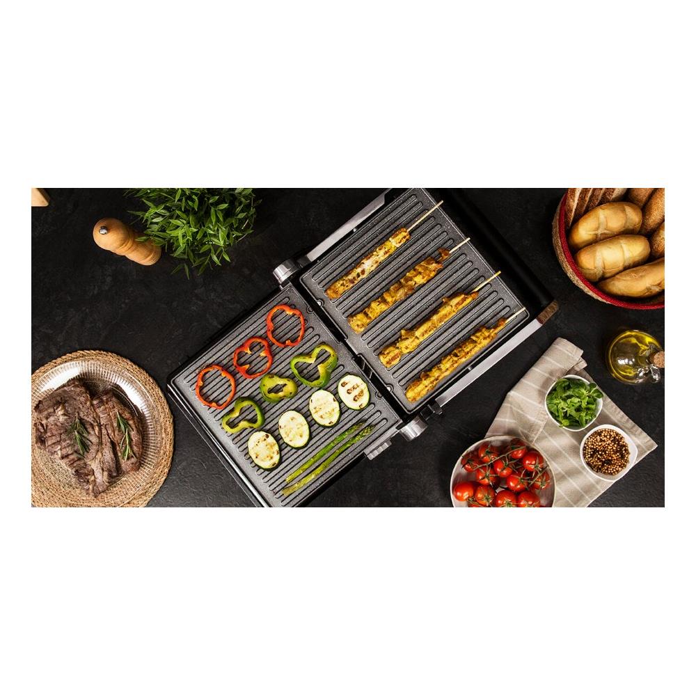 Rock''n Grill Smart Bistecchiera Elettrica da Tavola Potenza 2000W Colore Acciaio Inox / Nero - Foto 6