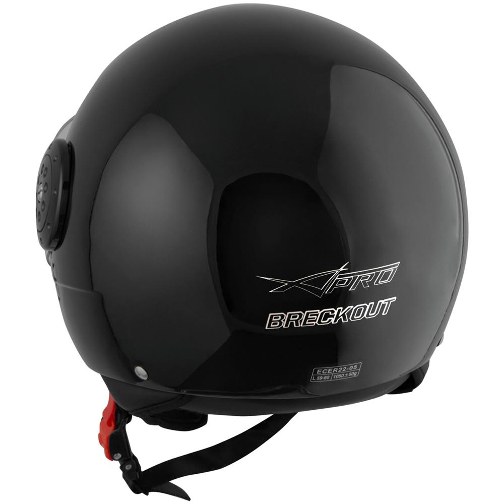 Scooter Moto Casco Jet Demi Omologato Ece 22-05 Visiera Avio Nero S - Foto 2