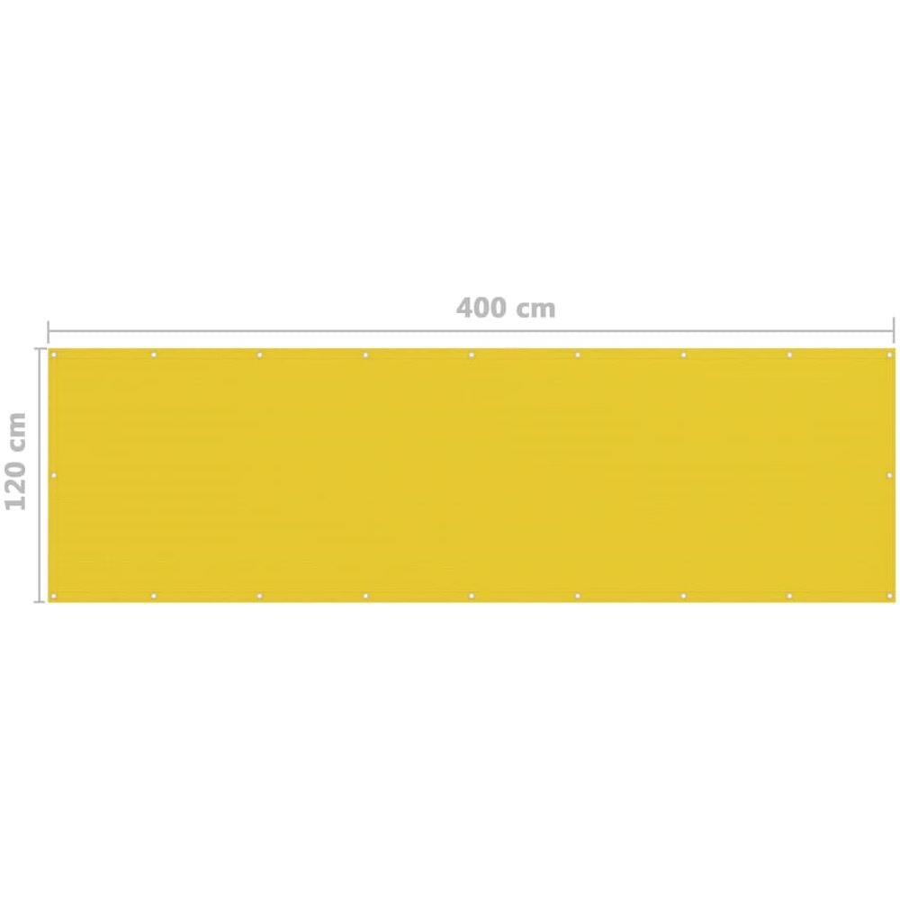 Paravento Da Balcone Giallo 120x400 Cm In Hdpe - Foto 5
