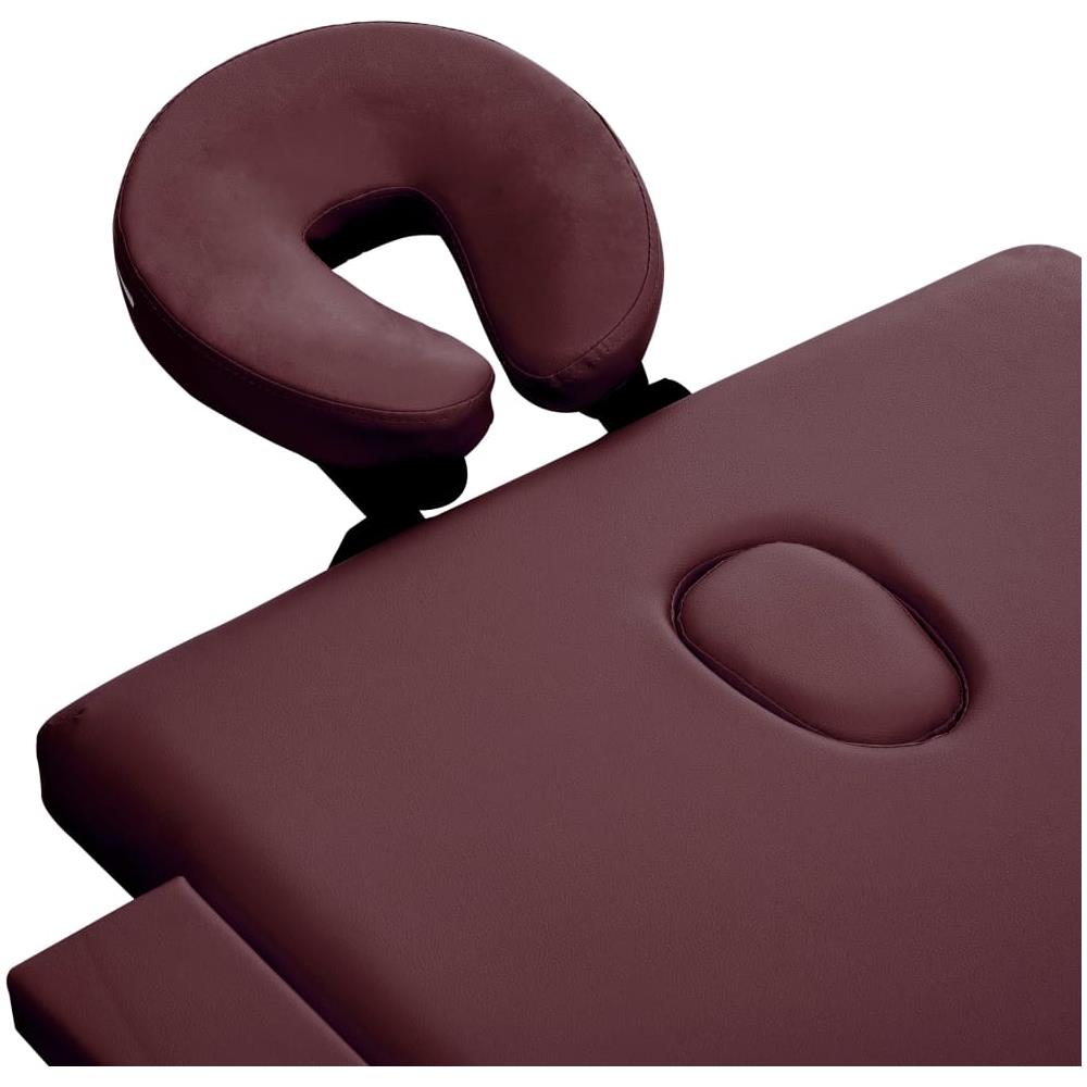 Lettino da Massaggio a 2 Sezioni in Legno Viola Vino - Foto 9