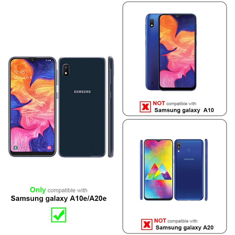 Custodia Compatibile Con Samsung Galaxy A20e In Brushed Blu - Coperchio Protettivo In Silicone Tpu Flessibile In Look Acciaio Inossidabile-fibra Di Carbonio - Foto 2
