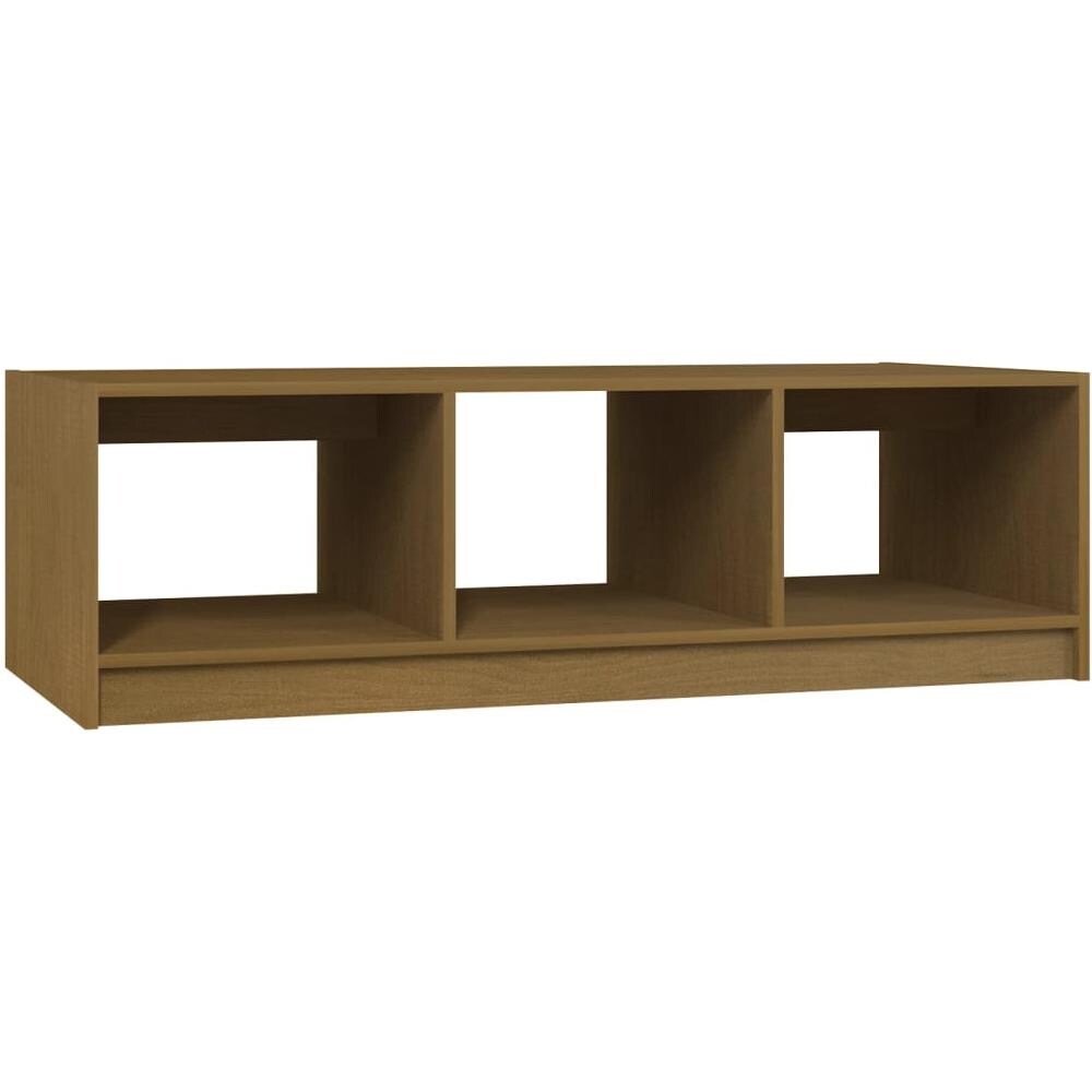 Tavolino Da Salotto Miele 110x50x34 Cm Legno Massello Di Pino - Foto 2
