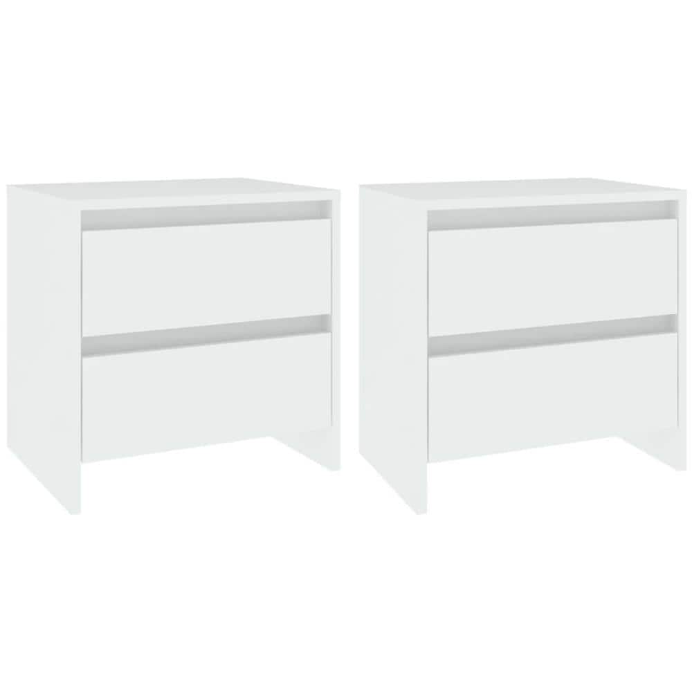 Comodino Bianco 45x34,5x44,5 cm in Legno Ingegnerizzato - Foto 2