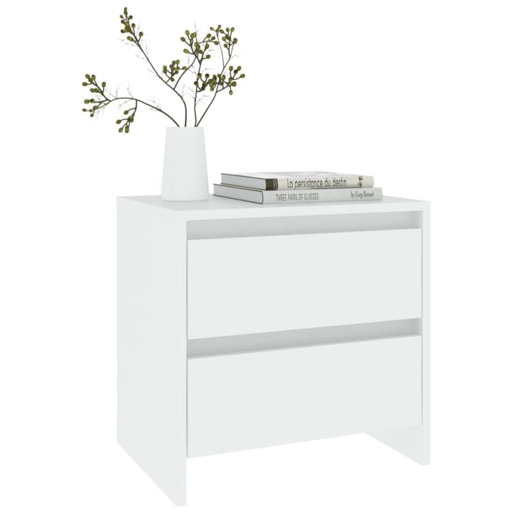 Comodino Bianco 45x34,5x44,5 cm in Legno Ingegnerizzato - Foto 3