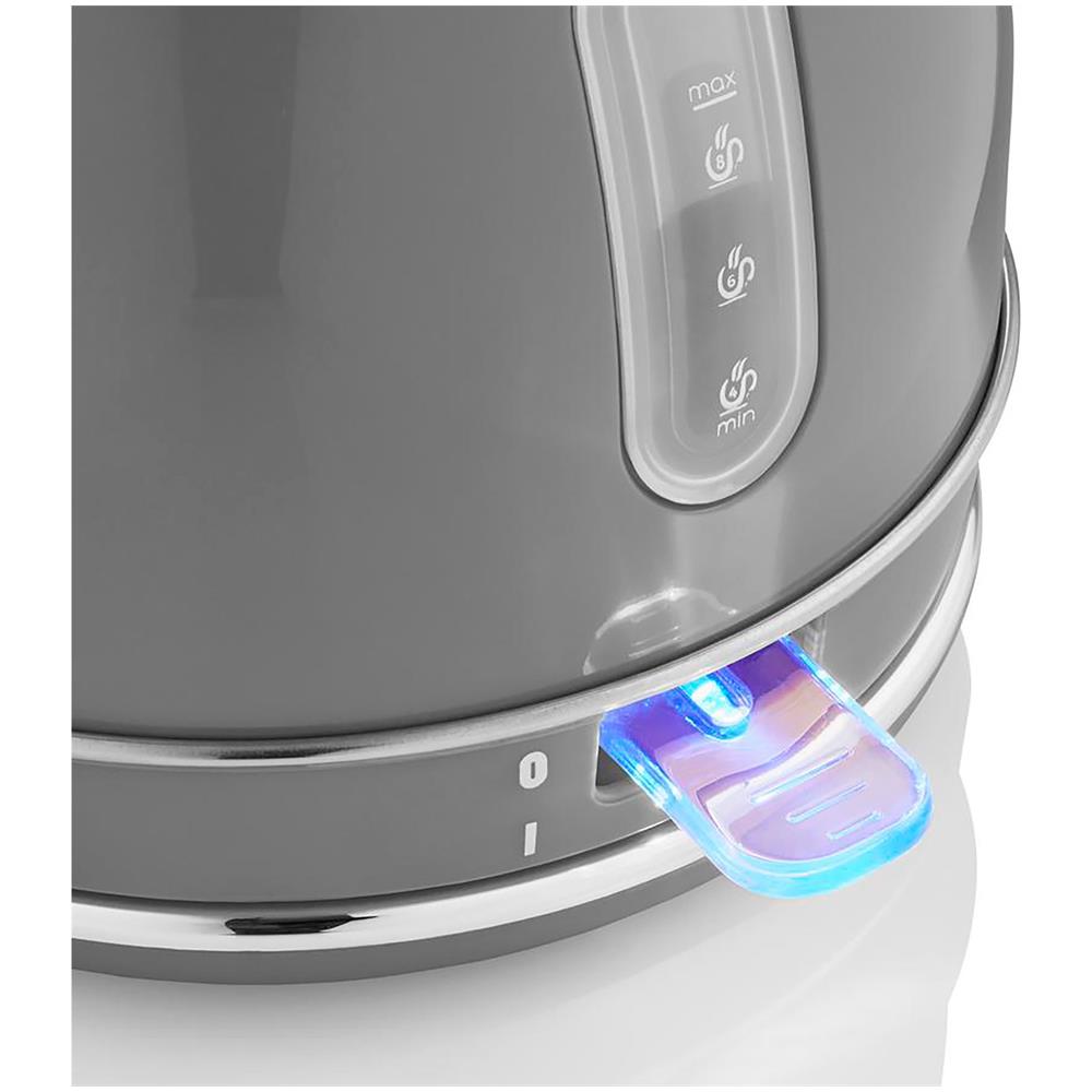 Set Per La Colazione Bollitore 1,8l Tostapane Senza Fili 2 Fette Larghe Colore Grigio - Foto 6