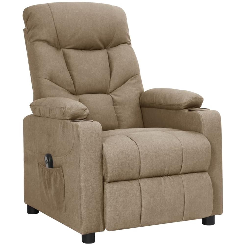 Poltrona Elettrica Reclinabile Tortora In Tessuto - Foto 2