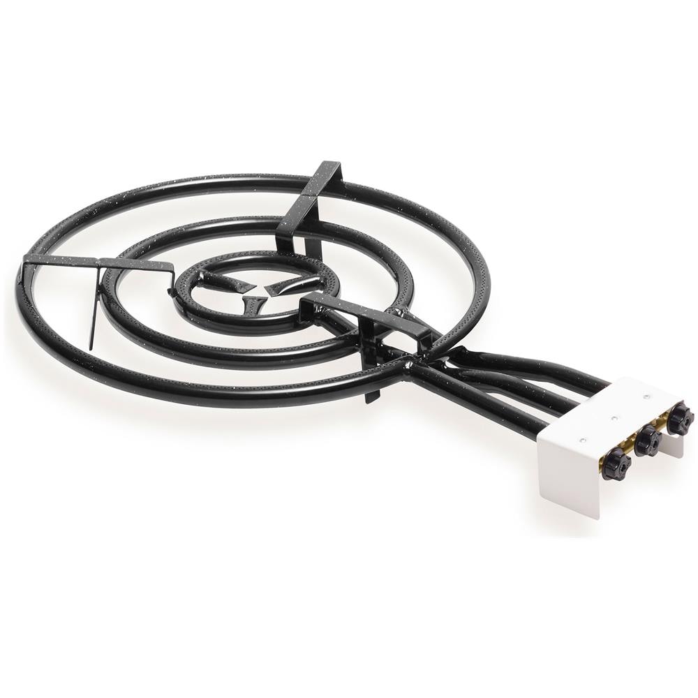 Paellero Triplo Anello Mod600 60-40-20cm Bruciatore a Gas Adatto a Padelle per Paella 90cm Nero - Foto 1