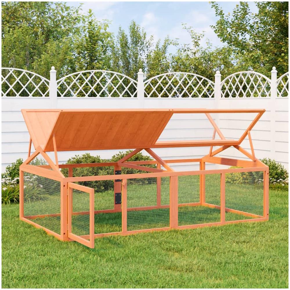 Box per Animali Marrone 200x112,5x74 cm Legno Massello di Pino - Foto 1