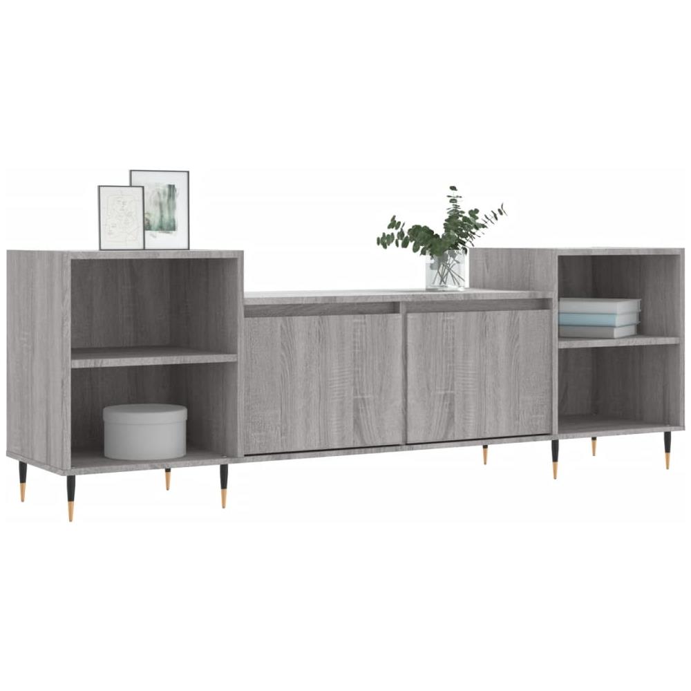 Mobile Tv Grigio Sonoma 160x35x55 Cm In Legno Multistrato - Foto 3