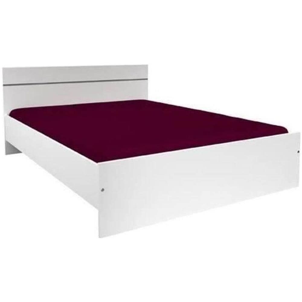 Letto Adulto Contemporaneo Bianco 140 X 190 Cm - Foto 1