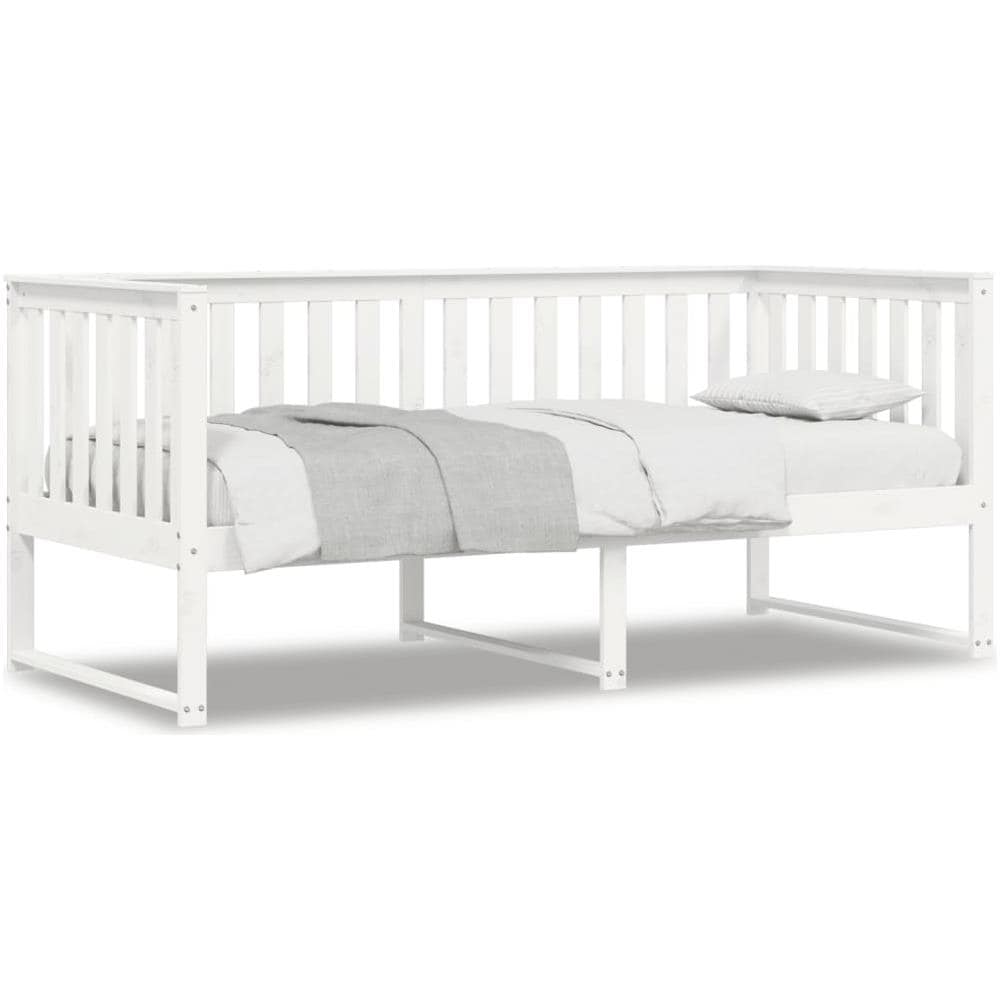 Dormeuse Bianca 90x200 Cm In Legno Massello Di Pino - Foto 2