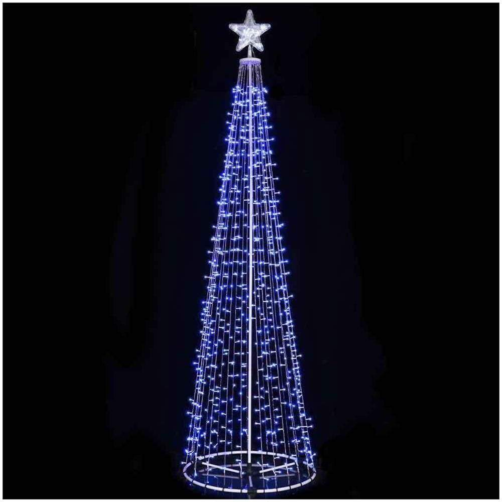 Albero Natale Luminoso Colore Blu 753 LED 280cm Decorazione Esterno Natalizio - Foto 1