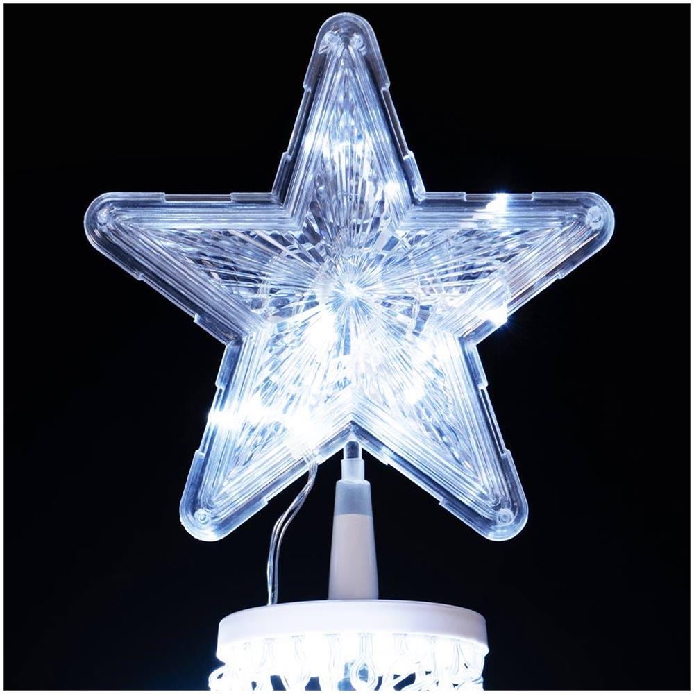 Albero Natale Luminoso Colore Blu 753 LED 280cm Decorazione Esterno Natalizio - Foto 5
