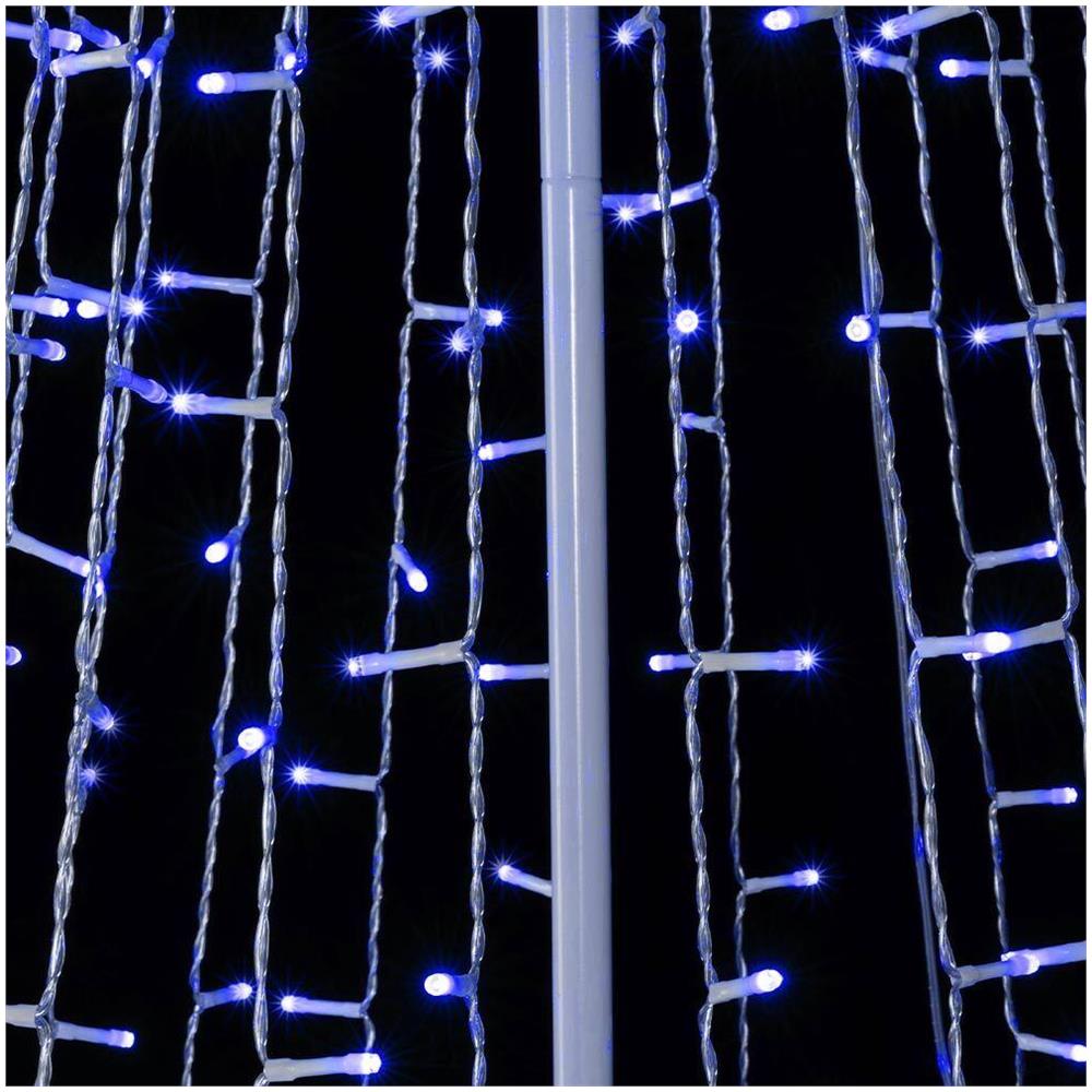 Albero Natale Luminoso Colore Blu 753 LED 280cm Decorazione Esterno Natalizio - Foto 2