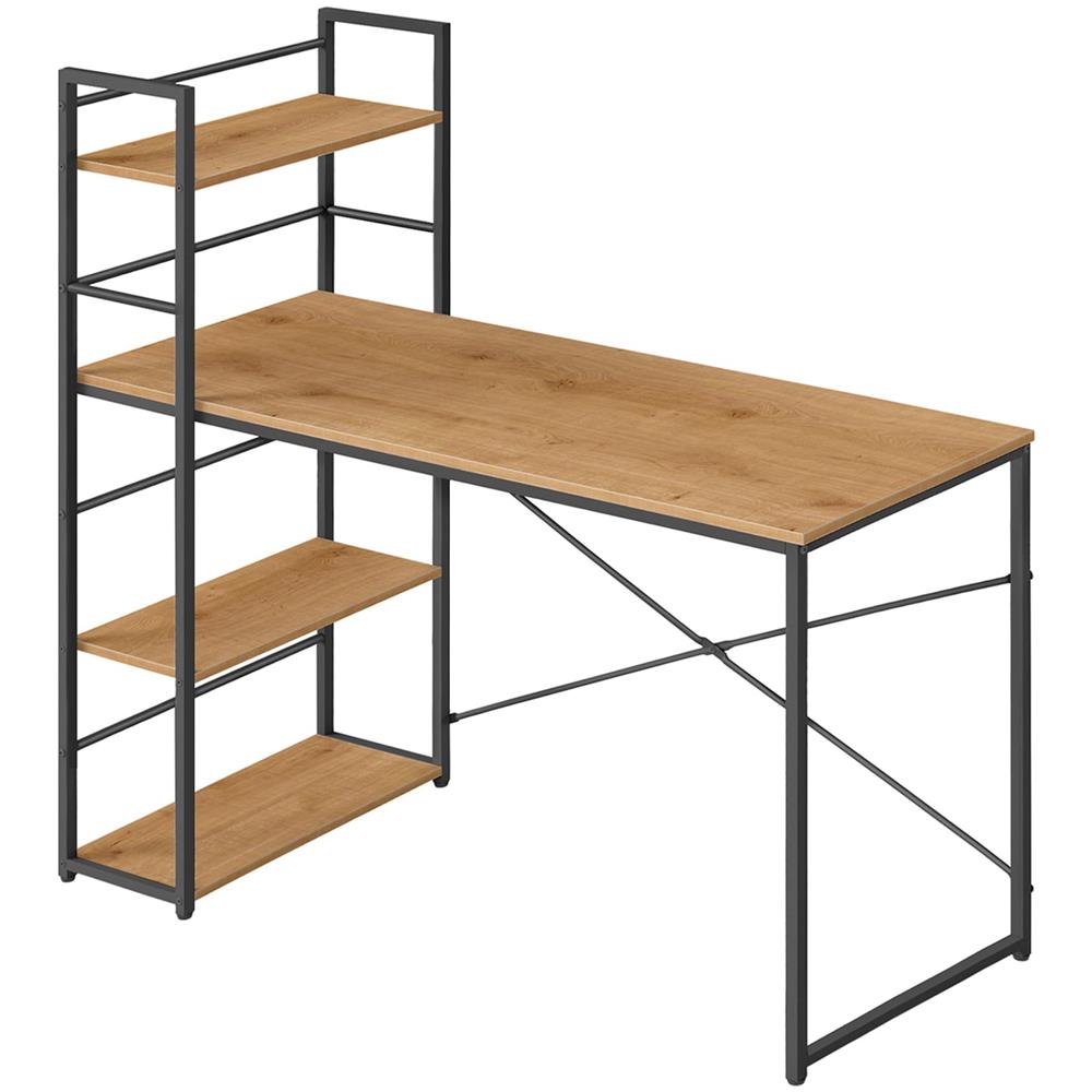 Scrivania per computer Valora MAX 4.0 con gambe in rovere nero, design moderno - Foto 1