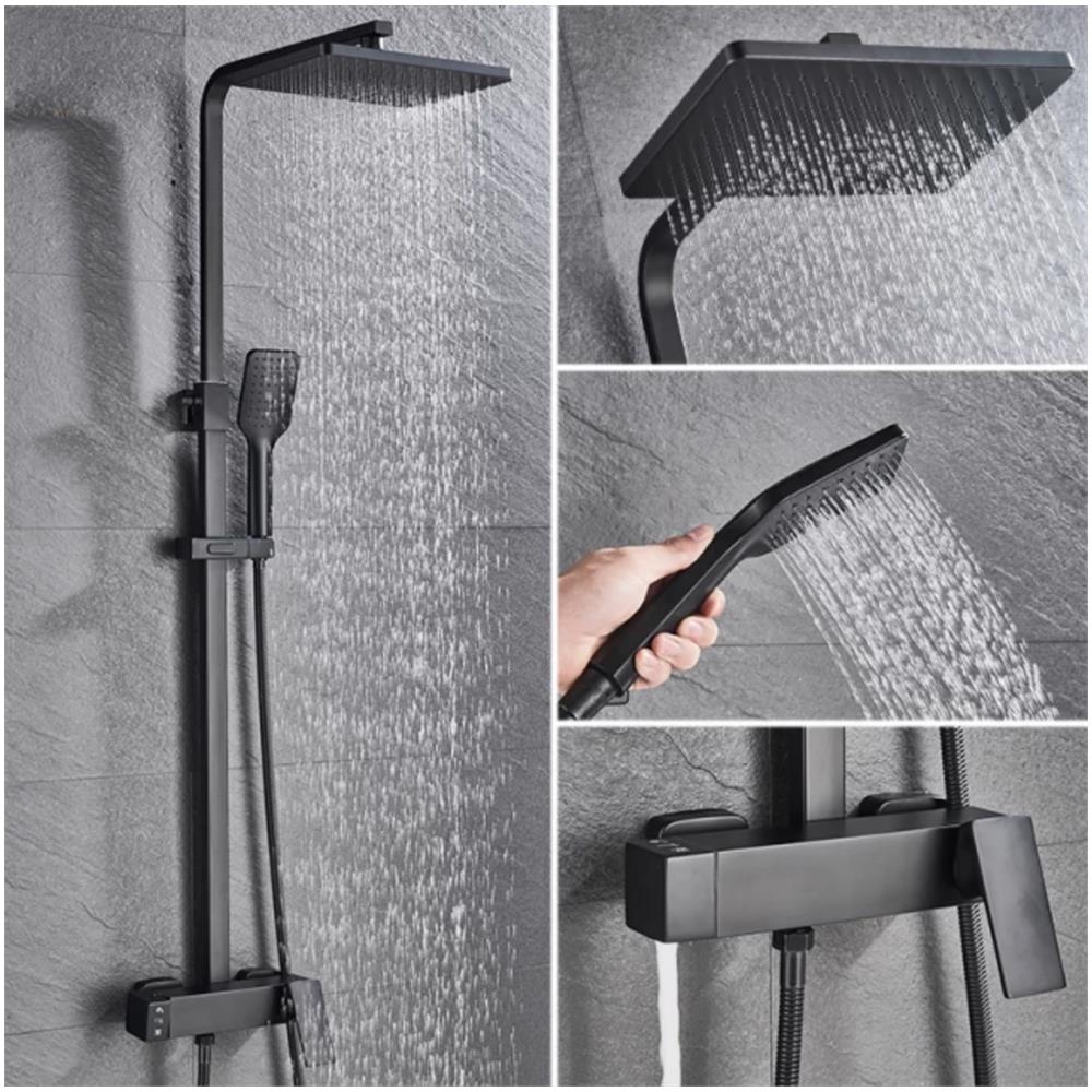 Miscelatore doccia, Blackswan, tipo M18.1, modello nero opaco, misura 20 cm - Foto 4