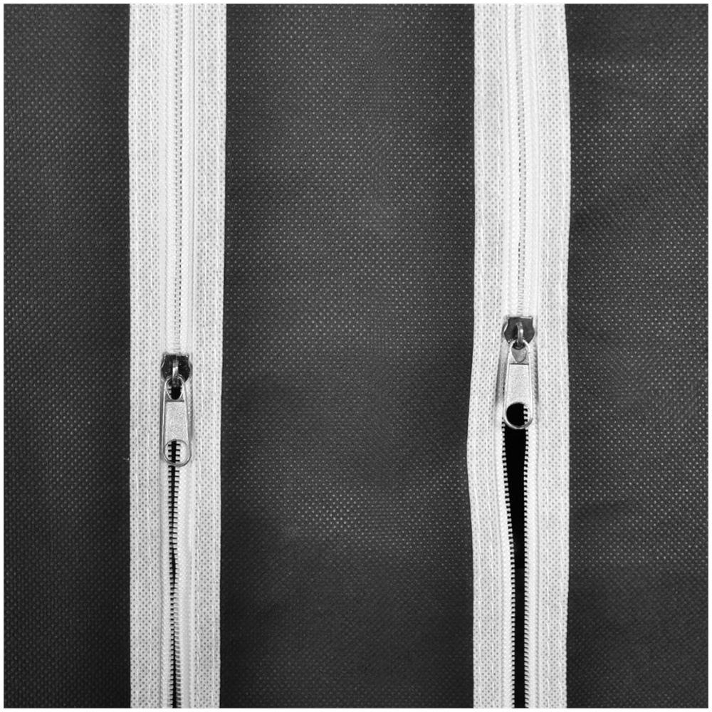 Armadio In Tessuto Con Compartimenti E Barre 45 X 150 X176 Cm Nero - Foto 2