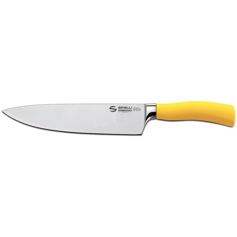 Coltello Cuoco Cm 20 Giallo - Lunghezza Lama Cm 20 - Foto 2