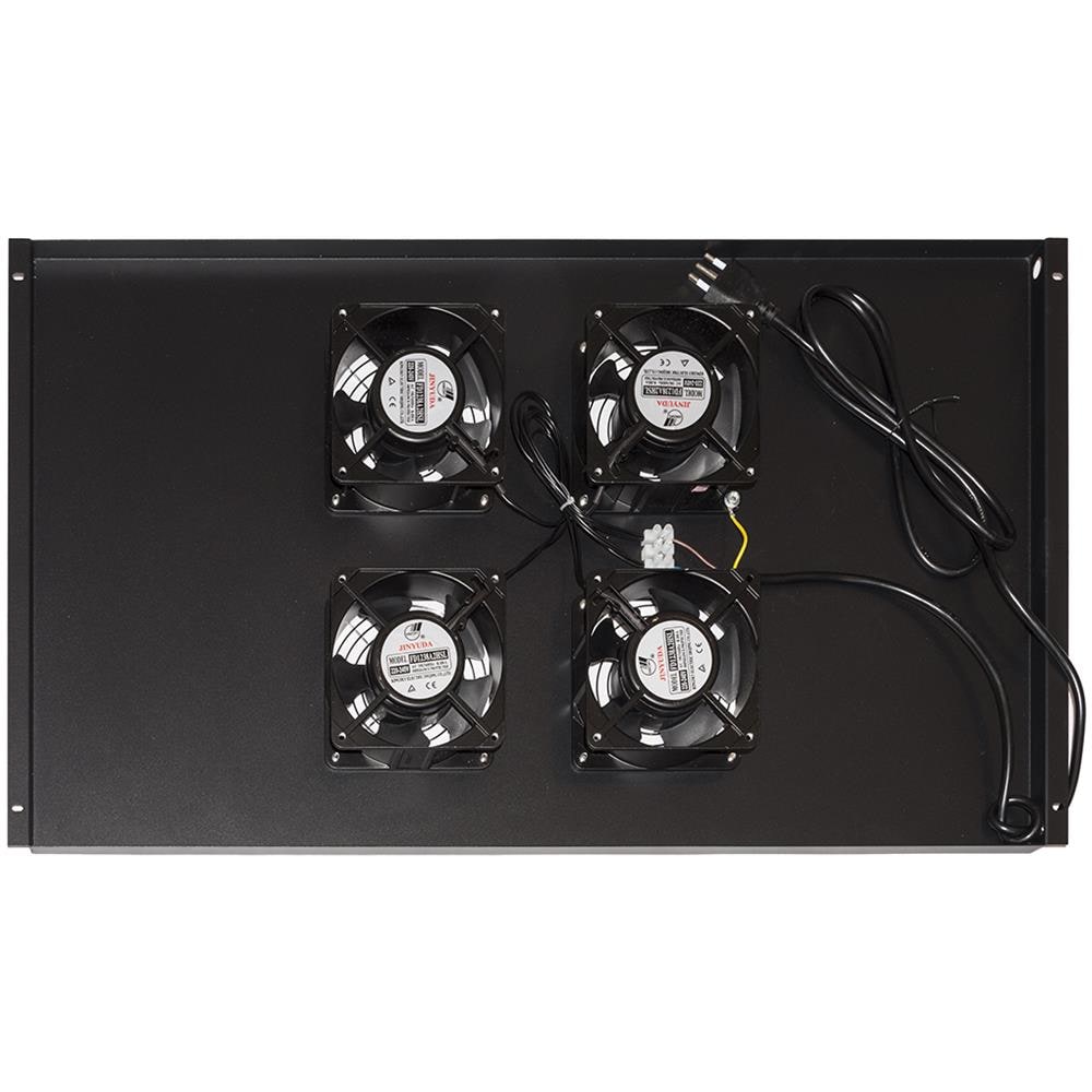 Modulo 4 Ventole A Soffitto Colore Nero Per Armadi 22/42u Profondi 1000 - Foto 1