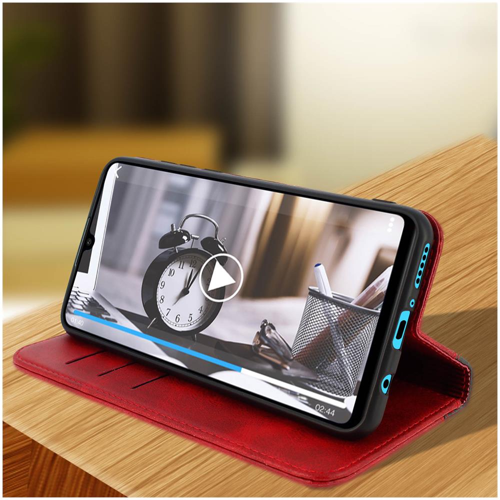 Custodia Huawei P30 Lite Portacarte Funzione Supporto Rosso - Foto 2