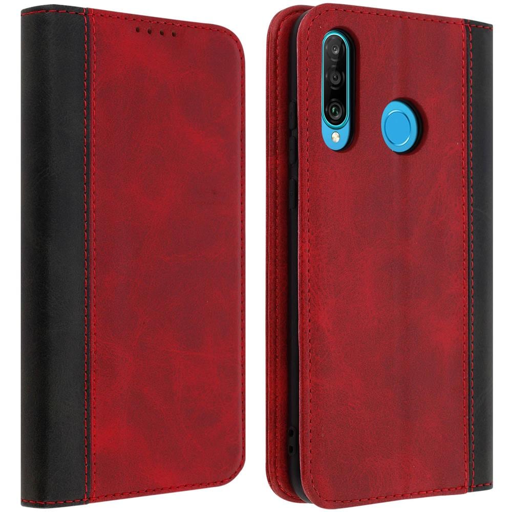 Custodia Huawei P30 Lite Portacarte Funzione Supporto Rosso - Foto 1