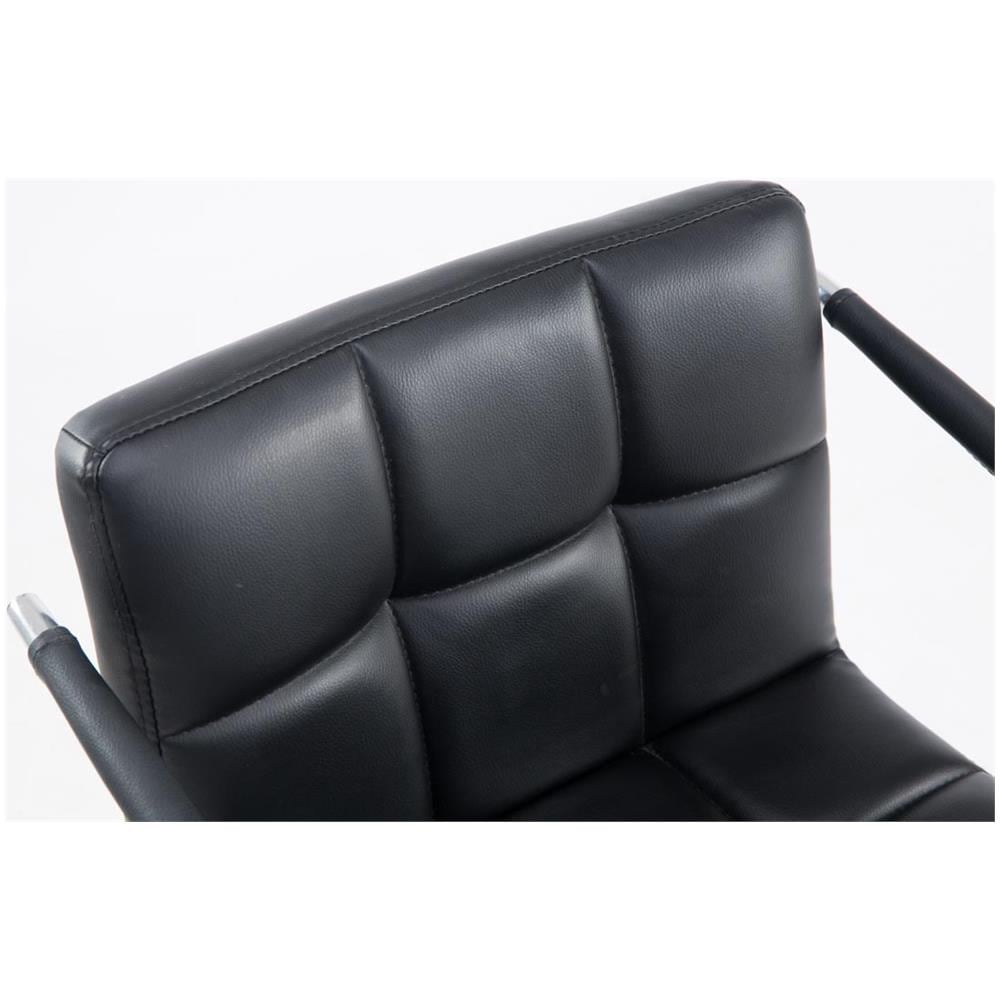 Sedia da Ufficio Lucy V2 in Similpelle Girevole - Sedia Lavoro Studio con Braccioli e 5 Ruote - Poltroncina Ufficio Nero - Foto 5