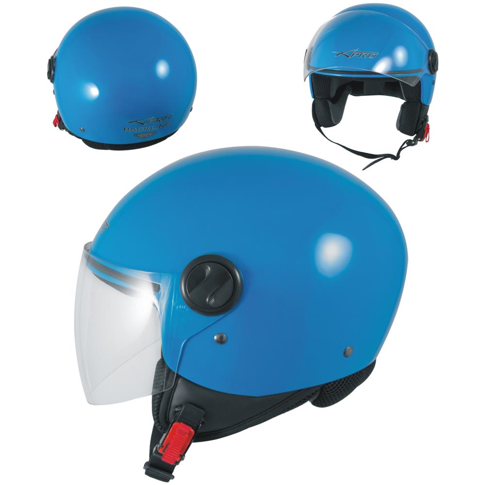 Backline Casco Jet Visiera Antigraffio Blu Ece 22-05 Taglia L - Foto 1