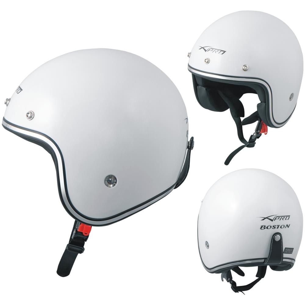 Casco Moto Jet Omologato Ece 22-05 Bianco Custom Scooter Naked Style Tg. xs - Foto 1