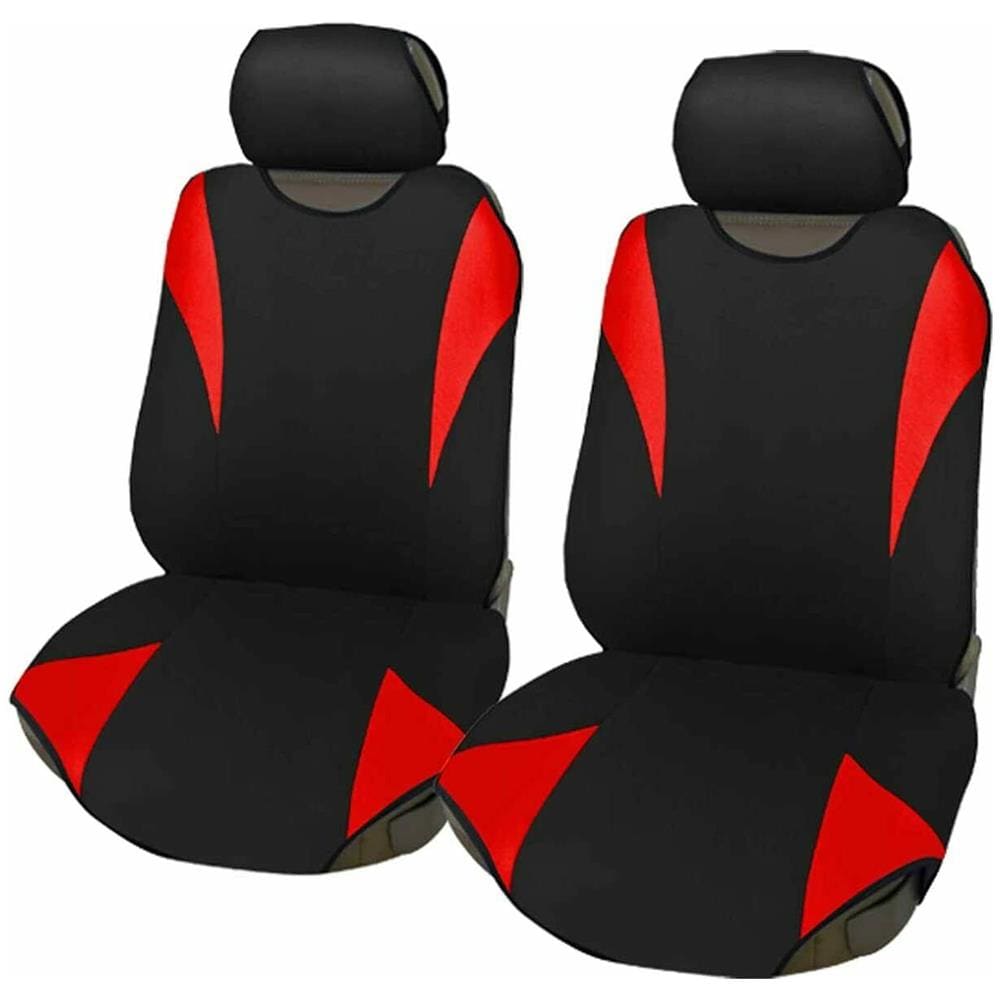 Coprisedili Coppia Anteriore Universali Poliestere Sedile Standard Rosso - R2 - Foto 1