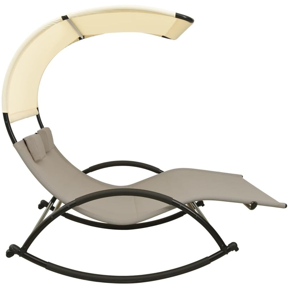 Lettino Prendisole Doppio Baldacchino in Textilene Talpa Crema - Foto 2