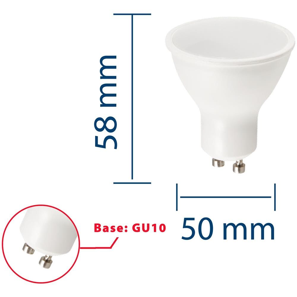 Lampadina Smd Led, Spot Attacco Gu10, 230v, 8,5w / 806lm, 4000k, 110° - Foto 1