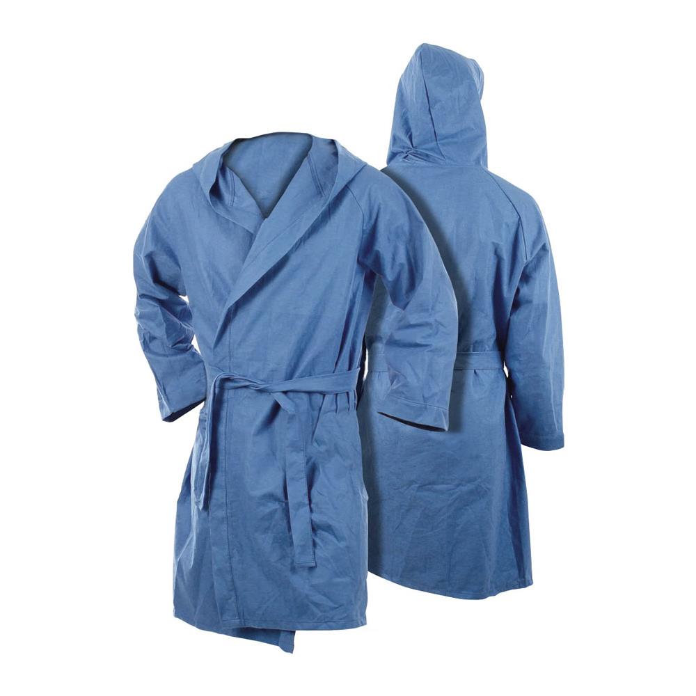 Accappatoio Con Cappuccio In Microfibra Adulto Unisex In Tinta Unita Vari Colori Xl Avio - Foto 1