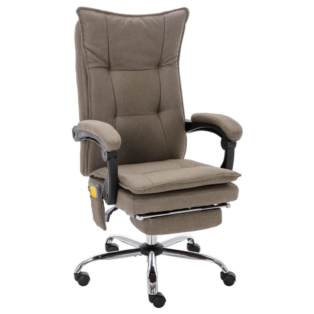 Sedia Massaggiante Da Ufficio Tortora In Tessuto - Foto 1