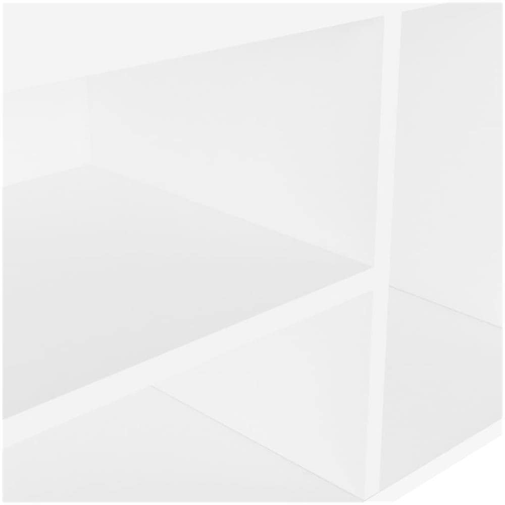 Panca Porta Scarpe con Cuscino Bianca 80x30x47cm Multistrato - Foto 2