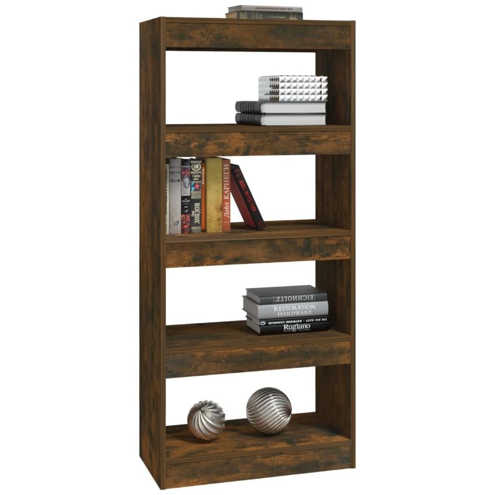 Libreria / divisorio Rovere Fumo 60x30x135 Cm Legno Multistrato - Foto 3