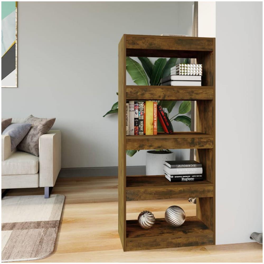 Libreria / divisorio Rovere Fumo 60x30x135 Cm Legno Multistrato - Foto 1