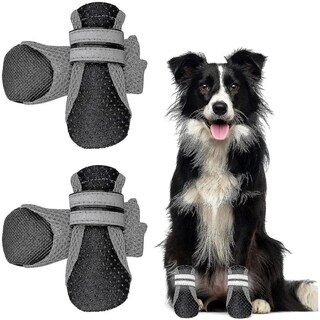 Set Di 4 Stivali Protettivi Per Cavallo In Rete Traspirante – Stivali Sportivi Per Gambe – Affaticamento E Protezione (NERI)