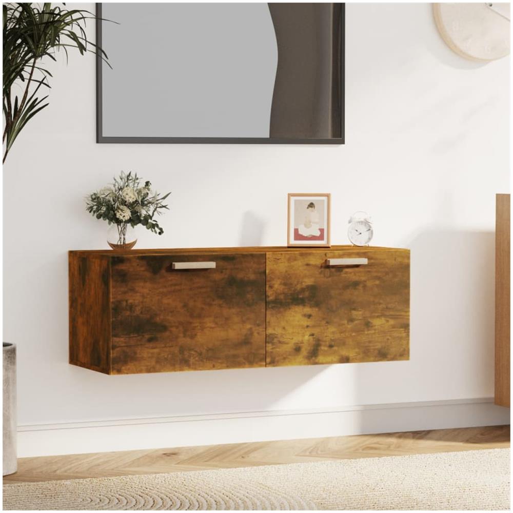 Mobile Pensile Rovere Fumo 100x36,5x35 Cm Legno Multistrato - Foto 1