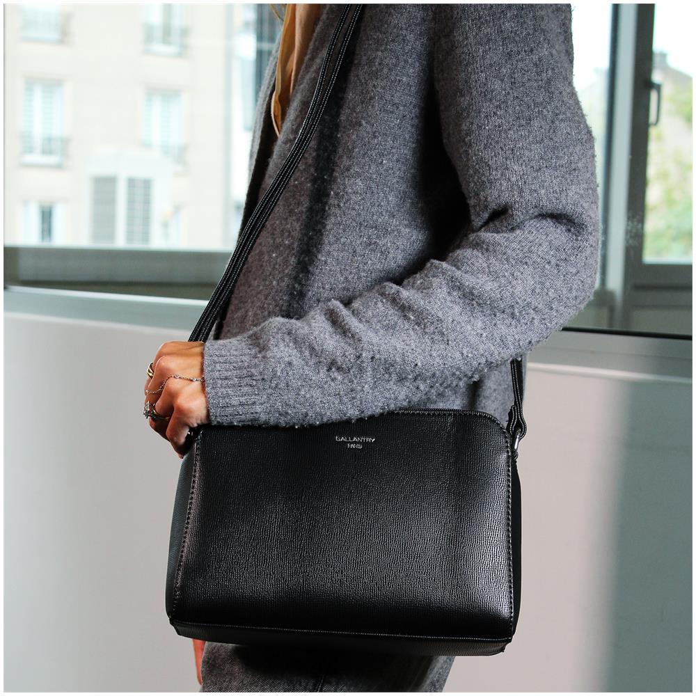 Borsa A Tracolla In Similpelle - Paris - Nera - Foto 6